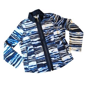 Bylyse blue/white striped lightweight Nylon jacket XXL